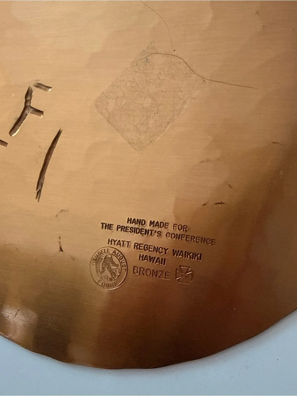 Bronze Plate  Commemorative 1977 Metropolitan President’s Conference